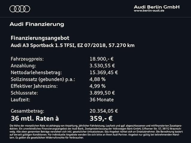 Second-hand Audi A3 Design 150 CP (110 kW) 2018 Argintiu Berlinǎ