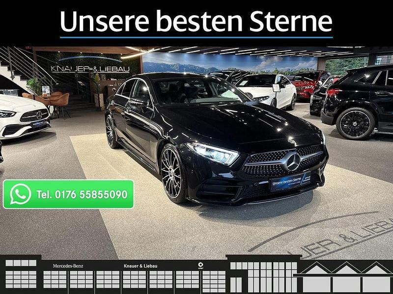 Lack obsidianschwarz (metallic) Gebraucht 2019 Mercedes CLS400 AMG line Coupé | 45.660 € (Fairer Preis) - Bild 1/4
