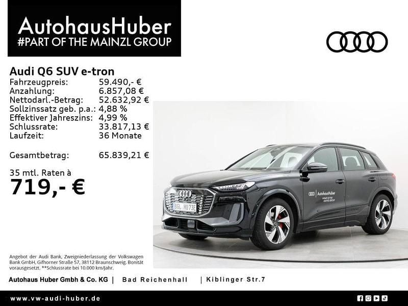 Mythosschwarz metallic Gebraucht 2024 Audi Q6 e-tron Ambiente SUV | 59.490 € (Superpreis) - Bild 1/4