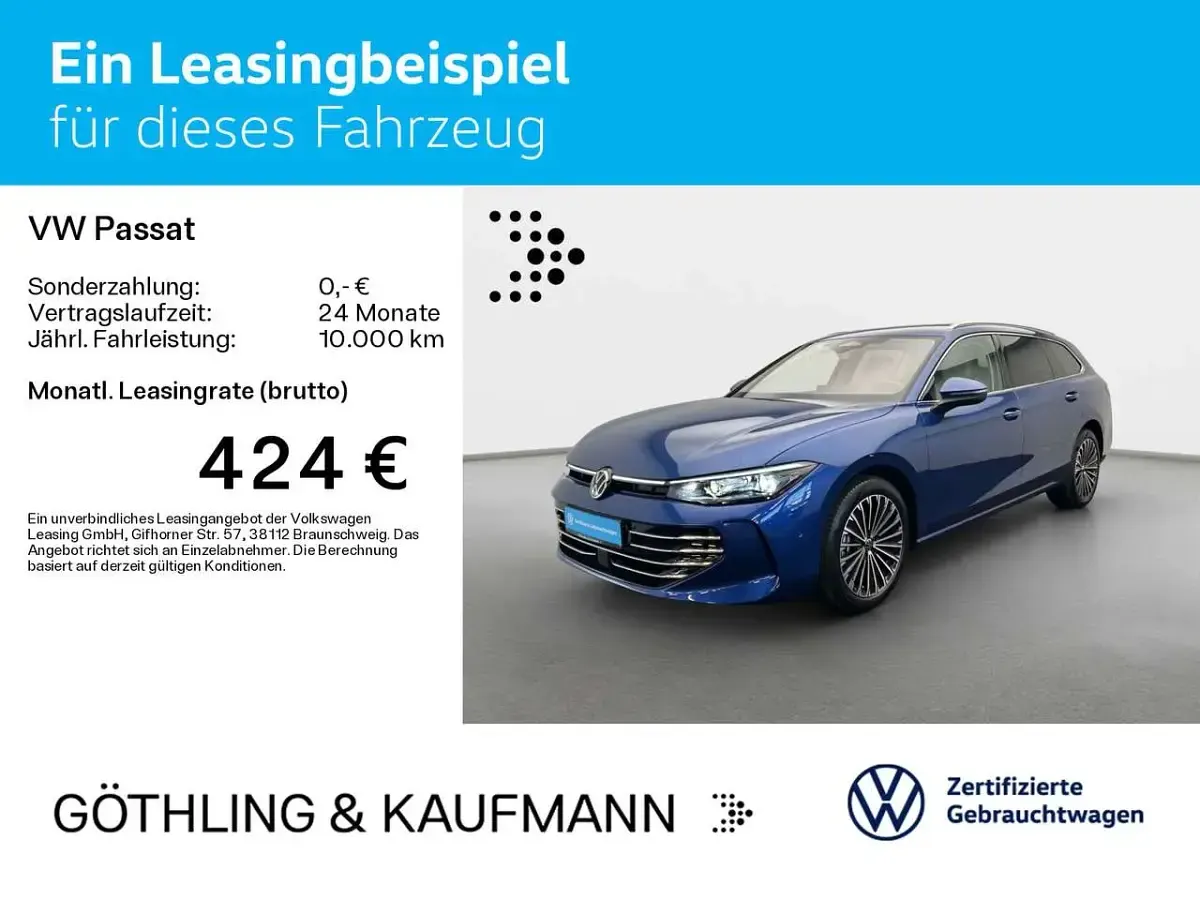 Second-hand VW Passat Elegance 193 CP (141 kW) 2025 Albastru Berlinǎ