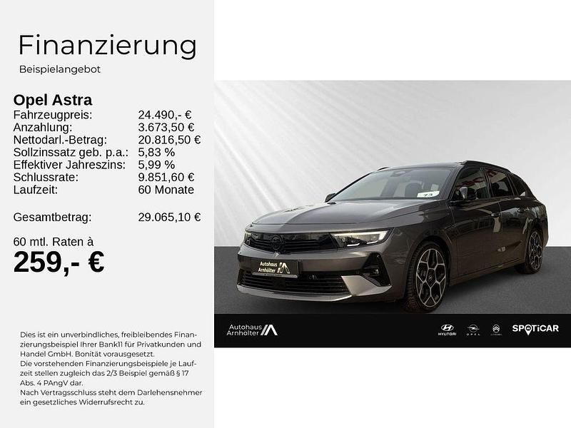 Gebraucht Opel Astra Ultimate 131 PS (96 kW) 2024 Grau/typ aussenverkleidung met Kombi