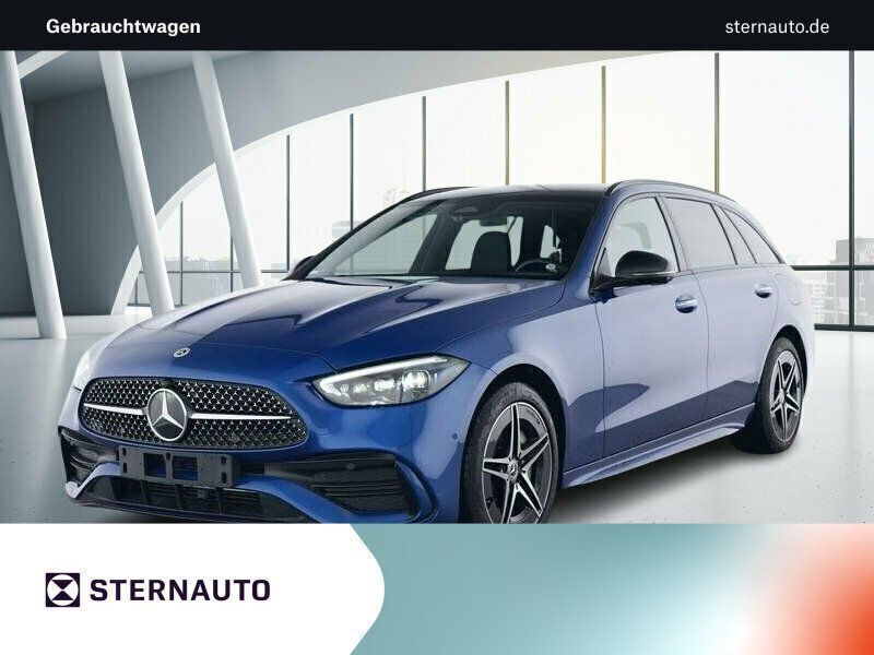 Blau Gebraucht 2023 Mercedes C300e AMG Limousine | 44.380 € (Superpreis) - Bild 1/4