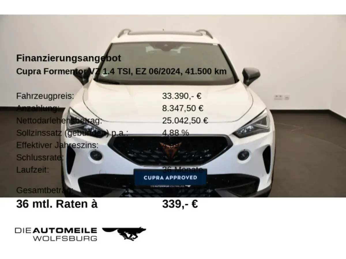 Brugt Cupra Formentor VZ 245 HK (180 kW) 2024 Hvid SUV
