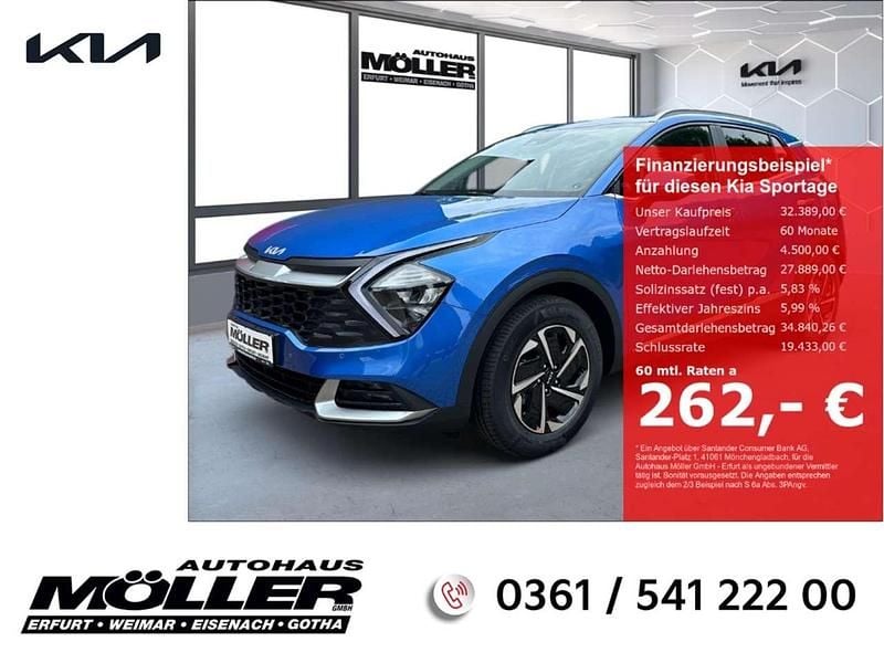 Blue flame metallic Neu 2024 Kia Sportage Comfort SUV | 32.389 € (Superpreis) - Bild 1/4