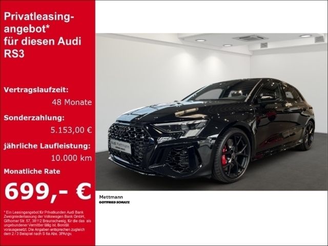 Mythosschwarz metallic Gebraucht 2024 Audi RS3 Sportback Ambiente Kleinwagen | 63.550 € (Guter Preis) - Bild 1/4