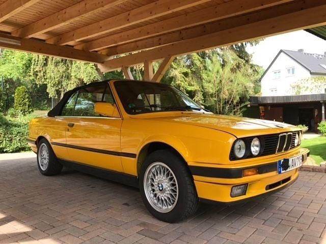Gelb Gebraucht 1992 BMW 318 Cabriolet Cabrio | 15.590 € - Bild 1/4