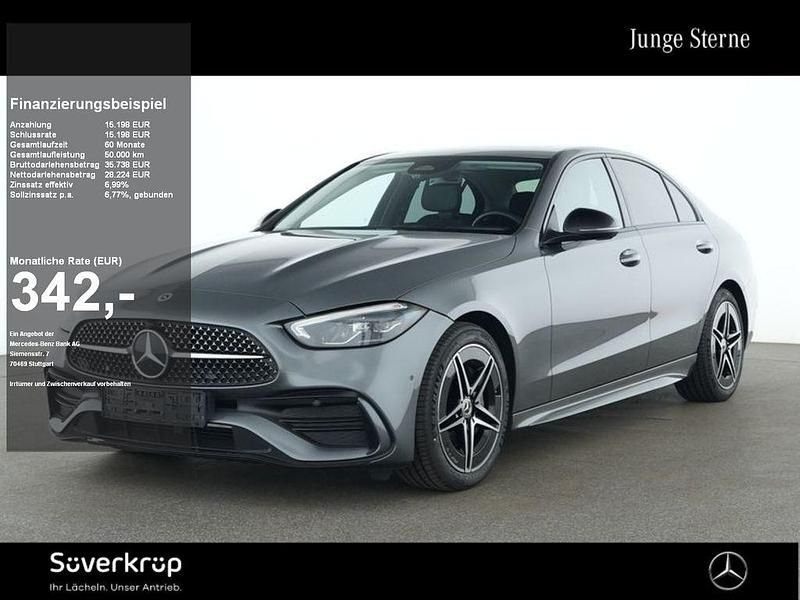 Grau Gebraucht 2024 Mercedes C220 AMG Limousine | 43.422 € (Etwas zu teuer) - Bild 1/2