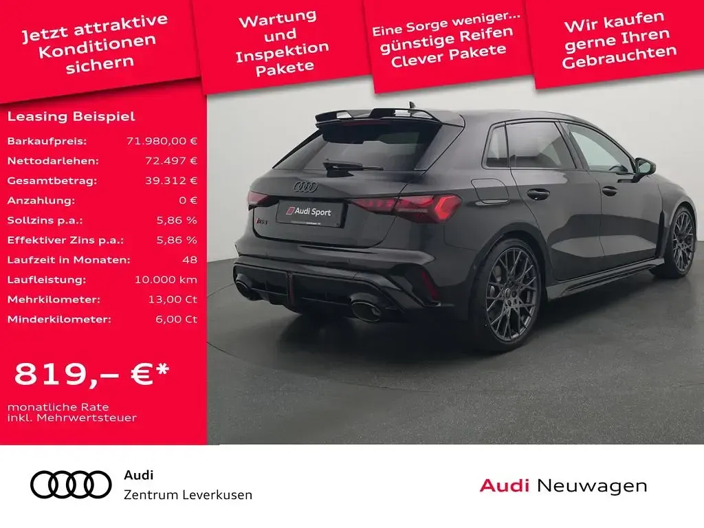 Gebraucht Audi RS3 Sport 400 PS (294 kW) 2025 Mythosschwarz Limousine