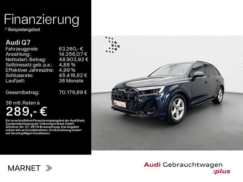 Waitomoblau metallic Gebraucht 2025 Audi Q7 S-Line SUV | 63.260 € (Guter Preis) - Bild 1/4