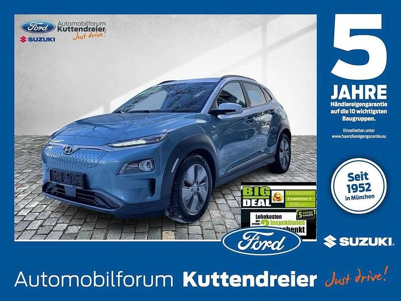 Ceramic blue / chalk white roo Gebraucht 2020 Hyundai Kona Premium SUV | 19.990 € (Fairer Preis) - Bild 1/3