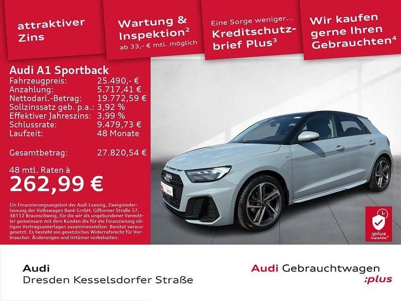 Pfeilgrau perleffekt Gebraucht 2024 Audi A1 Sportback S-Line Kleinwagen | 24.490 € (Guter Preis) - Bild 1/4