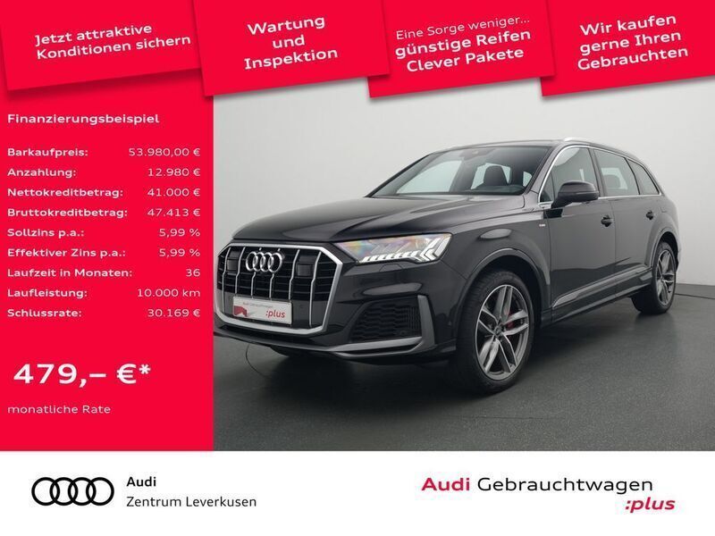 Schwarz Gebraucht 2021 Audi Q7 Comfort SUV | 54.480 € (Etwas zu teuer) - Bild 1/4