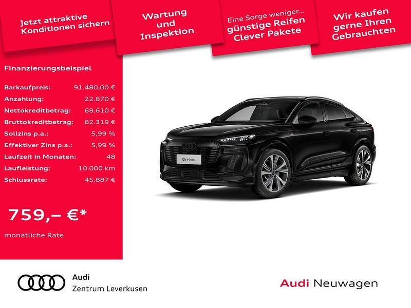 Schwarz Neu 2025 Audi Q6 Sportback e-tron Sport SUV | 91.480 € - Bild 1/4