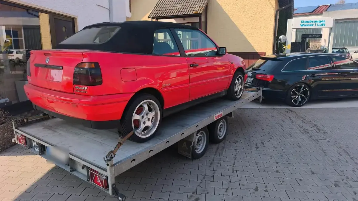 Gebraucht VW Golf Cabriolet 75 PS (55 kW) 1997 Rot Cabrio