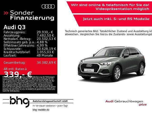 Chronosgrau metallic Gebraucht 2022 Audi Q3 Design SUV | 29.930 € (Fairer Preis) - Bild 1/4