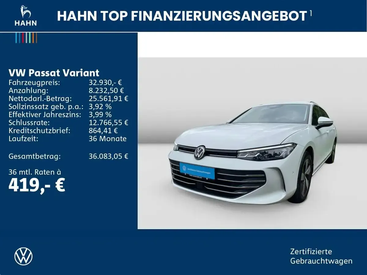 Gebraucht VW Passat Business 150 PS (110 kW) 2025 Pure white Kombi