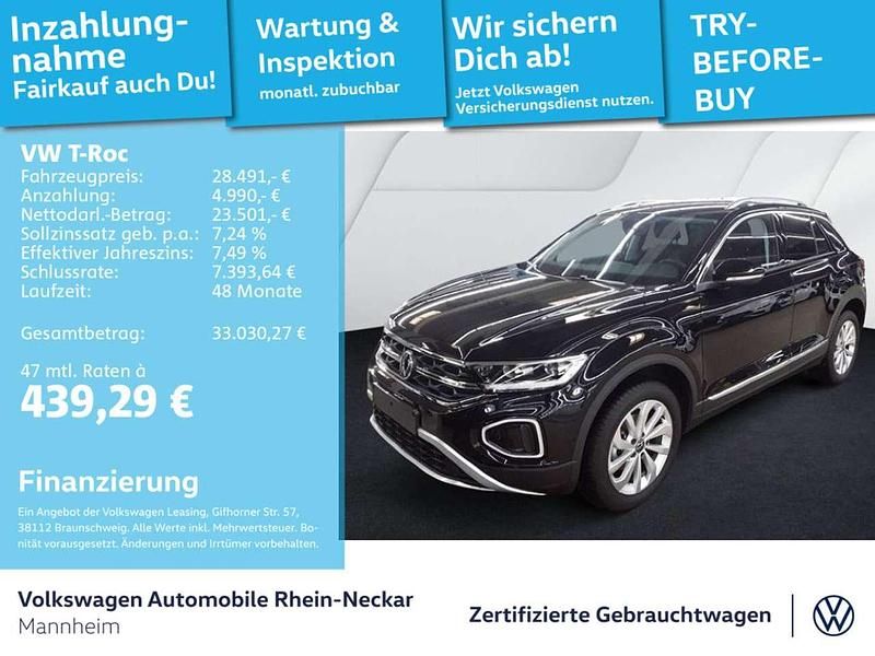 Deep black perleffekt Gebraucht 2024 VW T-Roc Style SUV | 28.491 € (Guter Preis) - Bild 1/3