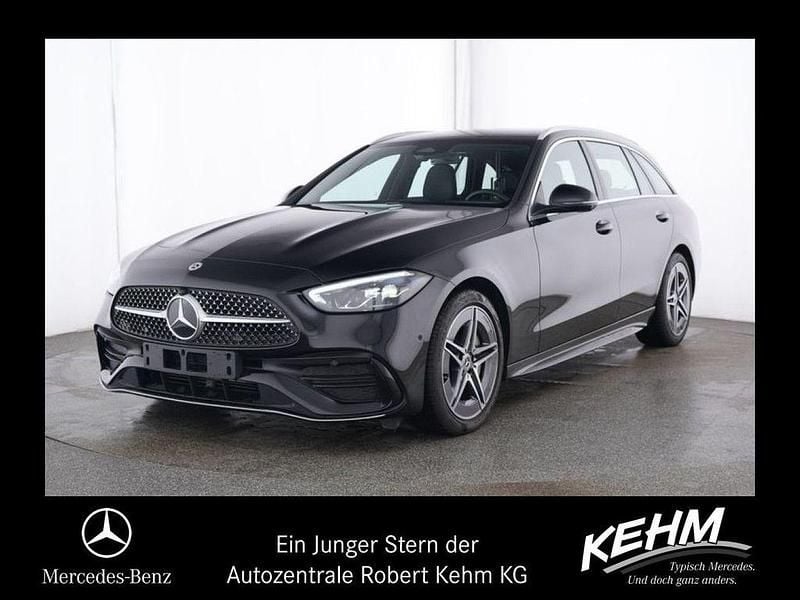 Obsidianschwarz (metallic) Gebraucht 2024 Mercedes C300 AMG Kombi | 44.450 € (Fairer Preis) - Bild 1/4