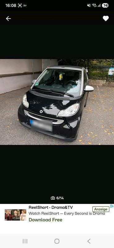 Schwarz Gebraucht 2009 Smart ForTwo Cabrio Cabrio | 3.200 € (Guter Preis) - Bild 1/4