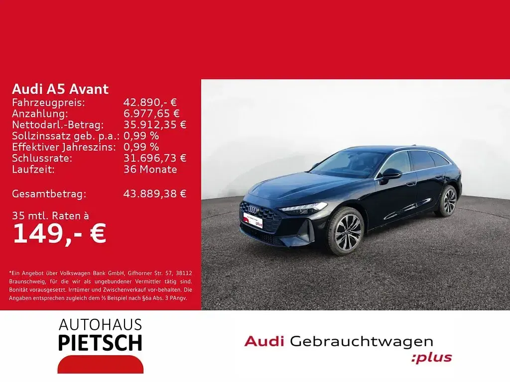 Gebraucht Audi A5 Performance 204 PS (150 kW) 2025 Schwarz Kombi