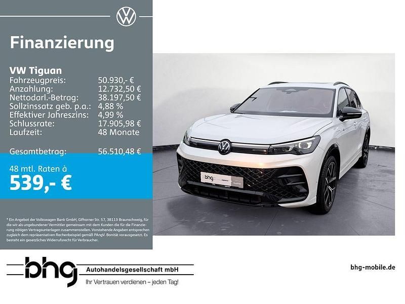 Oryxweiß perlmutteffekt Gebraucht 2025 VW Tiguan R-line SUV | 50.930 € (Fairer Preis) - Bild 1/4