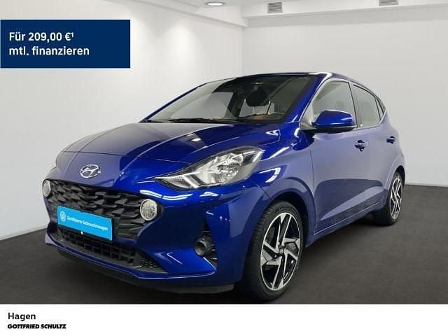 Blau Gebraucht 2021 Hyundai i10 Trend Kleinwagen | 13.810 € (Fairer Preis) - Bild 1/4