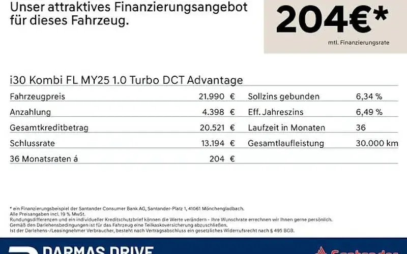 Second-hand Hyundai i30 Advantage 100 CP (73 kW) 2025 Albastru Break