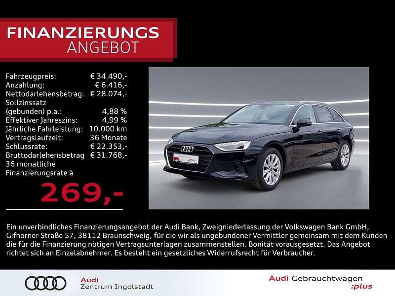 Brillantschwarz Gebraucht 2024 Audi A4 Ambiente Kombi | 34.490 € (Fairer Preis) - Bild 1/3
