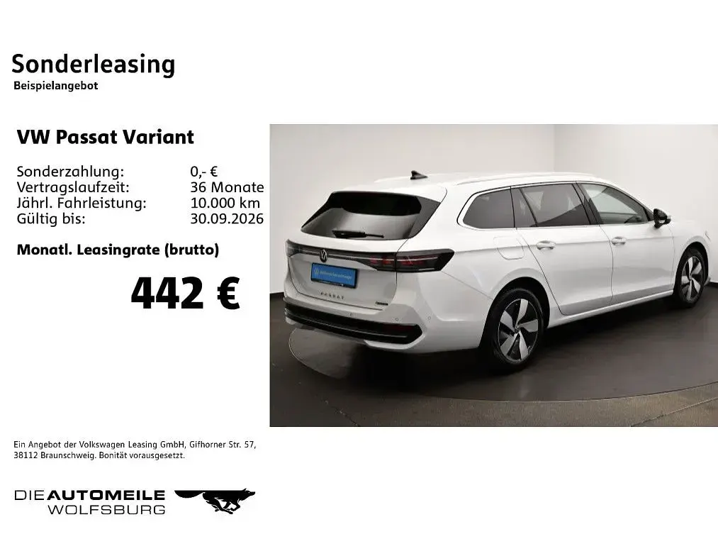 Gebraucht VW Passat Elegance 193 PS (141 kW) 2025 Oryxweiß perlmutteffekt (metallic) Kombi