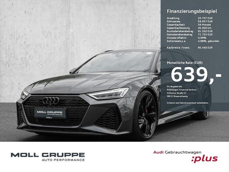 Daytonagrau perleffekt Gebraucht 2023 Audi RS6 Ambiente Kombi | 95.440 € - Bild 1/4