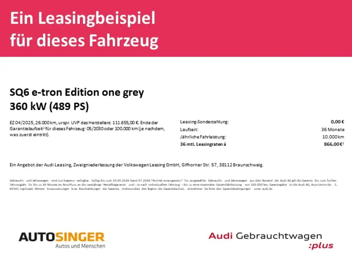 Gebraucht Audi SQ6 e-tron Sport 359 kW (489 PS) 2025 Grau SUV
