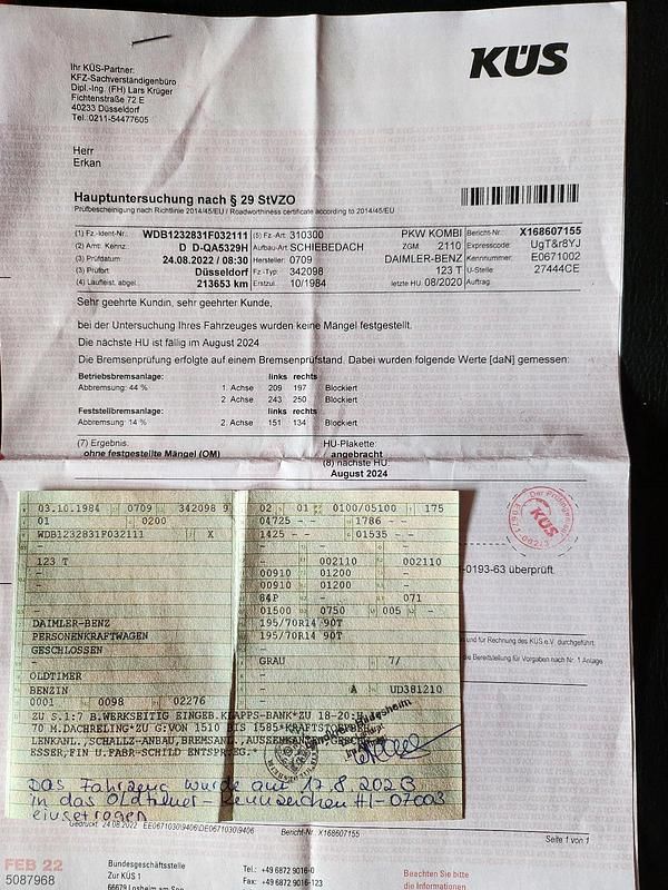 Gebraucht Mercedes E230 138 PS (101 kW) 1983 Silber Kombi