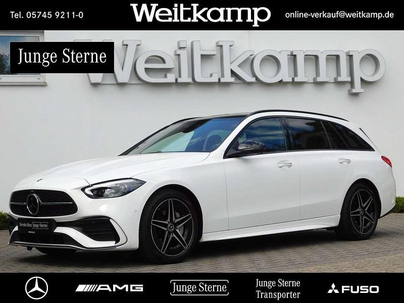 Unilack polarweiß Gebraucht 2024 Mercedes C220 AMG Kombi | 44.885 € (Teuer) - Bild 1/4