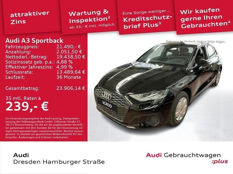 Brillantschwarz Gebraucht 2023 Audi A3 Kombi | 21.490 € (Guter Preis) - Bild 1/3