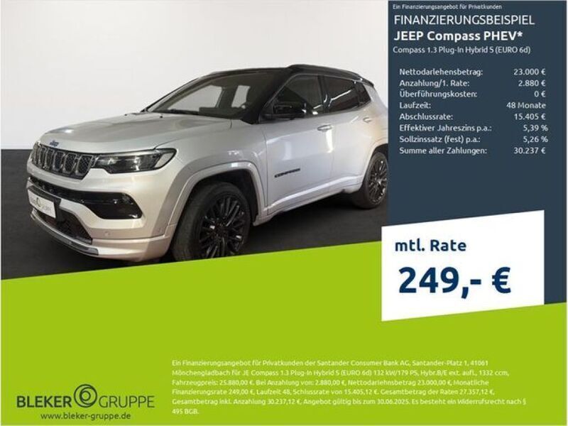 Glacier silver/dach Gebraucht 2022 Jeep Compass SUV | 25.380 € (Fairer Preis) - Bild 1/3