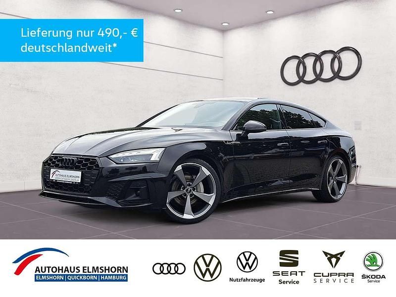 Mythosschwarz metallic Gebraucht 2022 Audi A5 Sportback S-Line Kleinwagen | 32.950 € (Guter Preis) - Bild 1/3