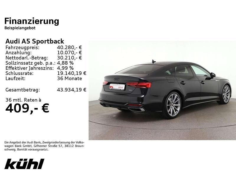 Gebraucht Audi A5 S-Line 265 PS (194 kW) 2023 Mythosschwarz metallic Coupé