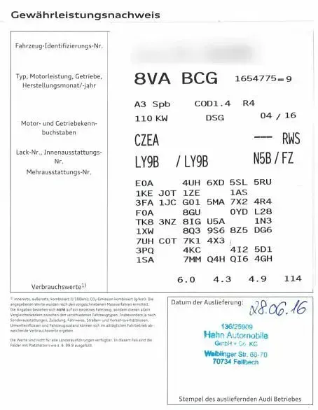 Gebraucht Audi A3 S-Line 150 PS (110 kW) 2016 Schwarz Limousine