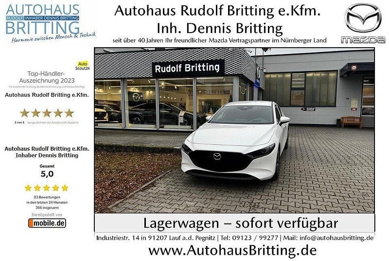 Neu Mazda 3 Exclusive-Line 140 PS (102 kW) 2025 Weiß Limousine