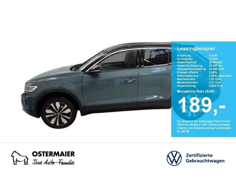 Gebraucht VW T-Roc Move 150 PS (110 kW) 2023 Blau SUV