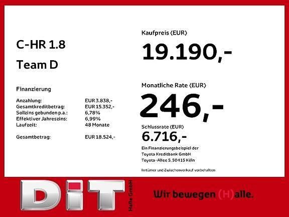 Gebraucht Toyota C-HR Team 122 PS (89 kW) 2020 Mysticschwarz mica (metallic) SUV