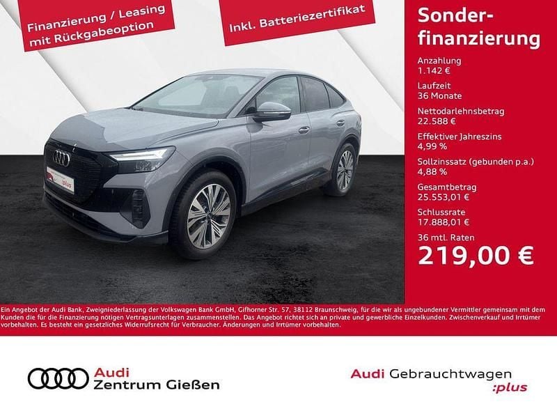 Grau Gebraucht 2022 Audi Q4 Sportback e-tron Advanced SUV | 23.730 € (Guter Preis) - Bild 1/4