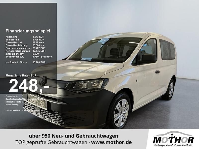 Gebraucht VW Caddy Basis 114 PS (83 kW) 2021 Candyweiß Van / Kleinbus
