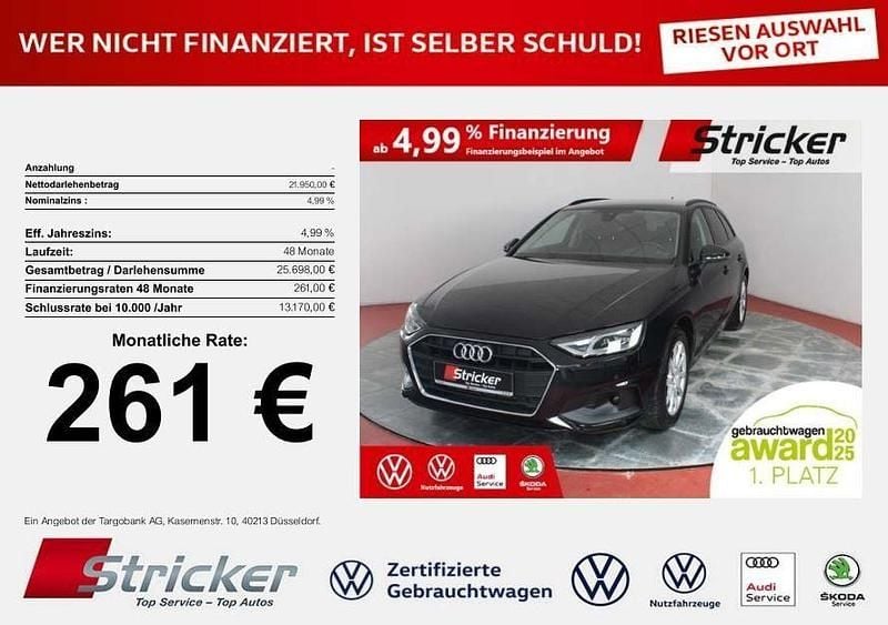 Gebraucht Audi A4 150 PS (110 kW) 2022 Schwarz Kombi