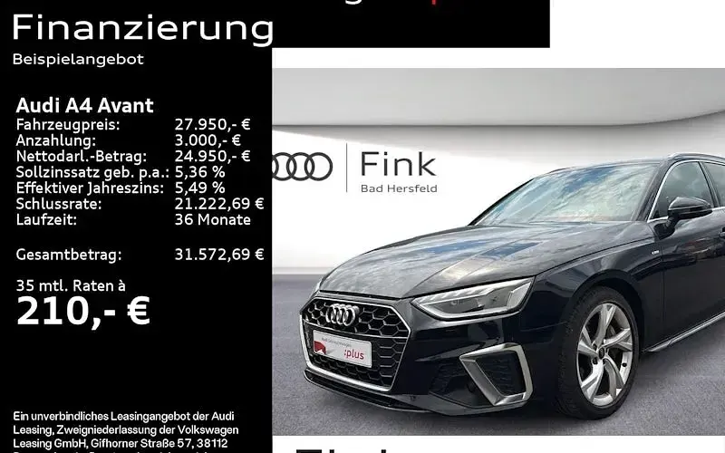 Gebraucht Audi A4 S-Line 204 PS (150 kW) 2023 Kombi