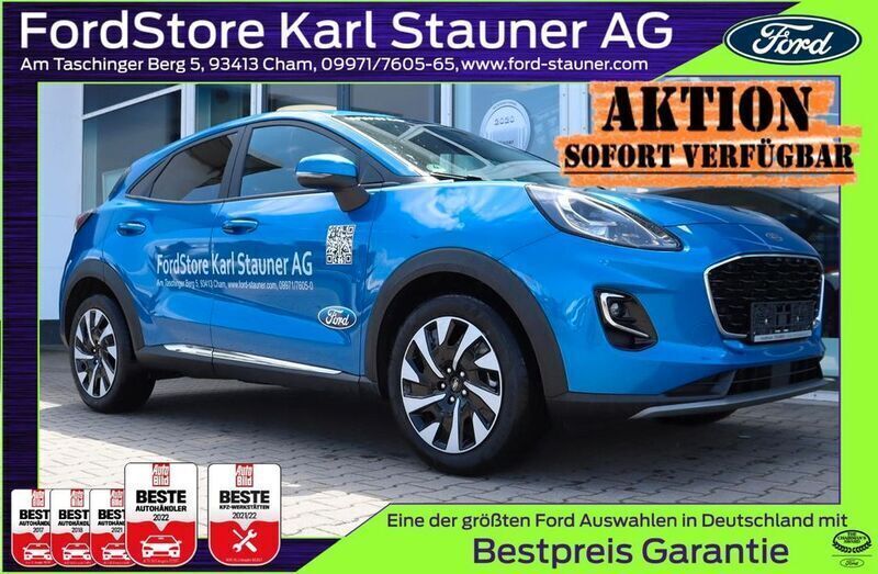 Blue metallic Gebraucht 2024 Ford Puma Titanium SUV | 18.680 € (Superpreis) - Bild 1/4