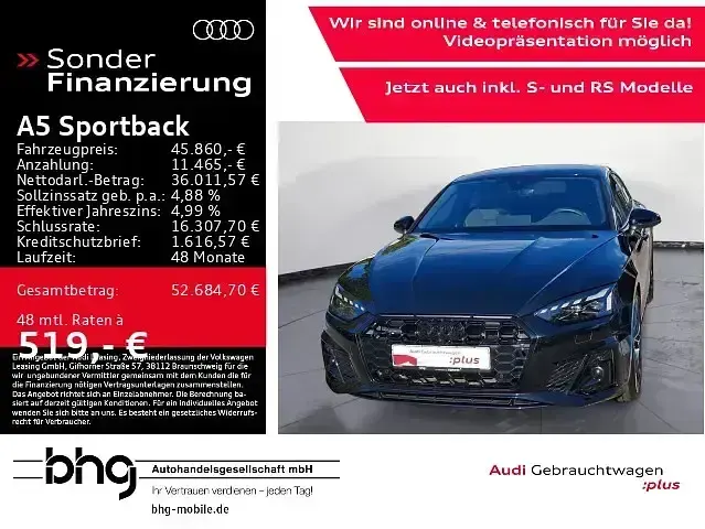 Gebraucht Audi A5 Business 204 PS (150 kW) 2025 Mythosschwarz metallic Limousine