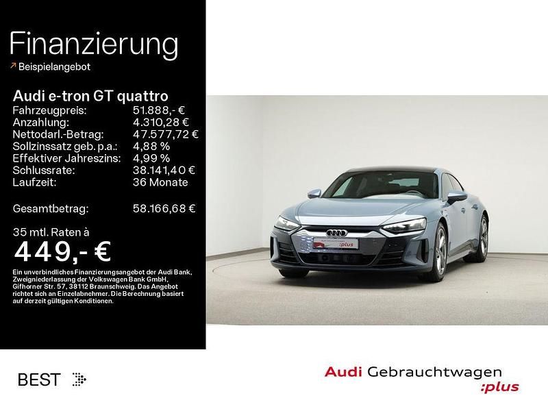 Kemoragrau metallic Gebraucht 2022 Audi e-tron GT quattro Ambiente Limousine | 51.888 € (Superpreis) - Bild 1/4