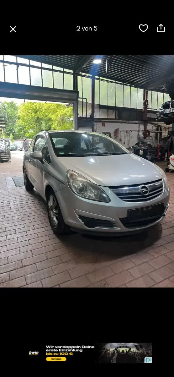 Gebraucht Opel Corsa 80 PS (58 kW) 2009 Silber Kleinwagen