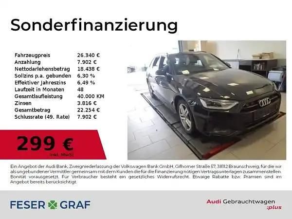 Mythosschwarz metallic Gebraucht 2020 Audi A4 Advanced Kombi | 26.340 € (Guter Preis) - Bild 1/2